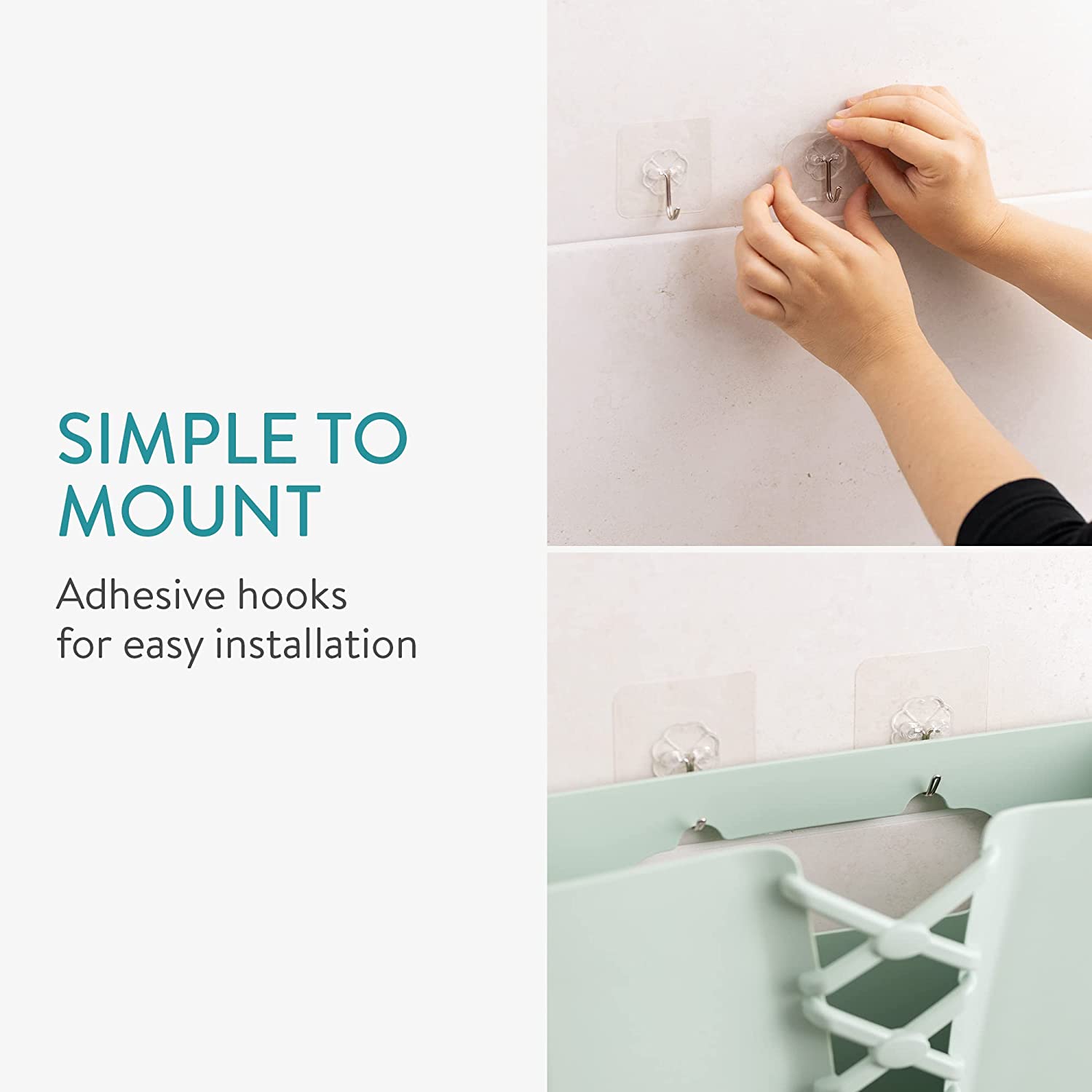 Navaris Κρεμαστό Πτυσσόμενο Πλαστικό Καλάθι Απλύτων - Green - 58400.07