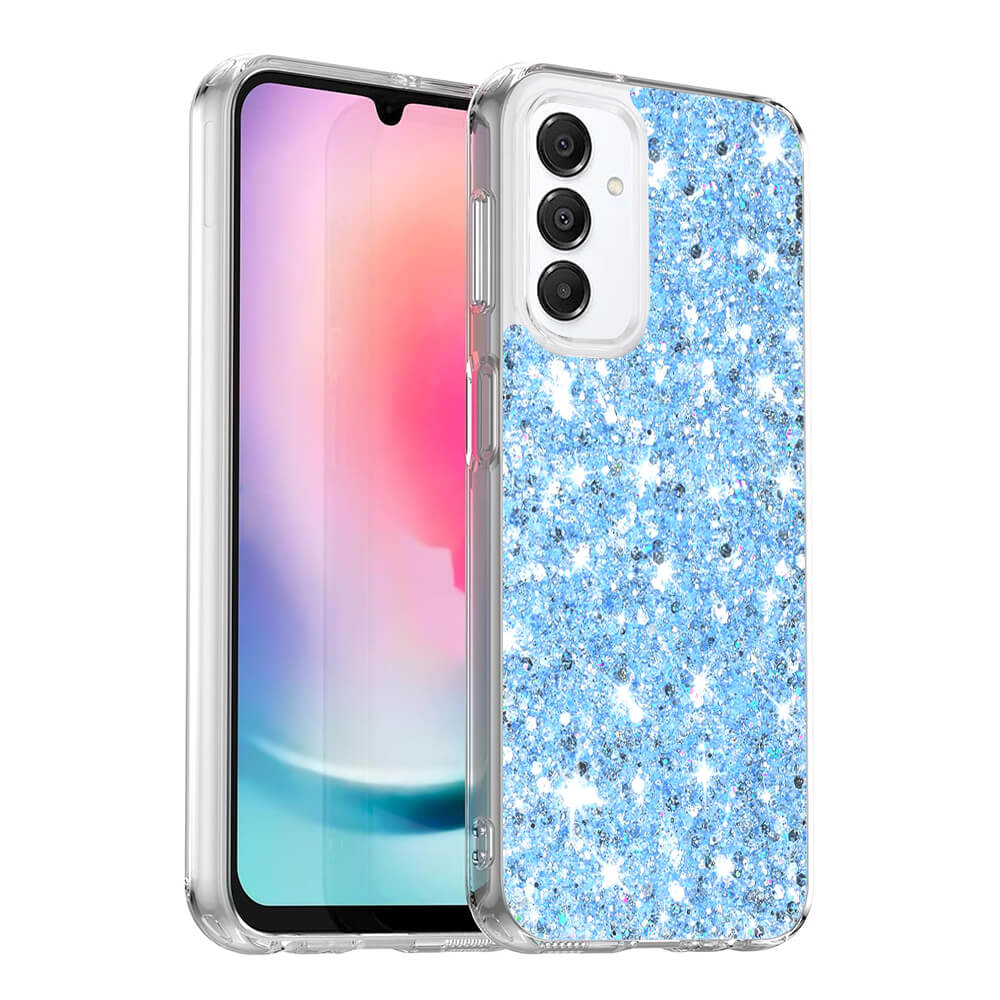 Techsuit Samsung Galaxy A16 4G / A16 5G - Sparkly Glitter - Σκληρή Θήκη με Πλαίσιο Σιλικόνης - Blue