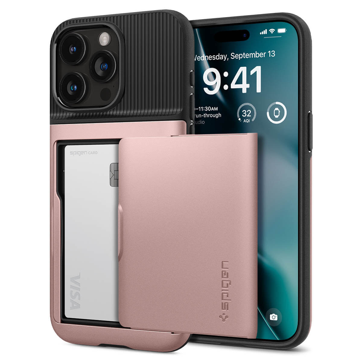 Spigen iPhone 15 Pro Slim Armor CS Σκληρή Θήκη - Rose Gold