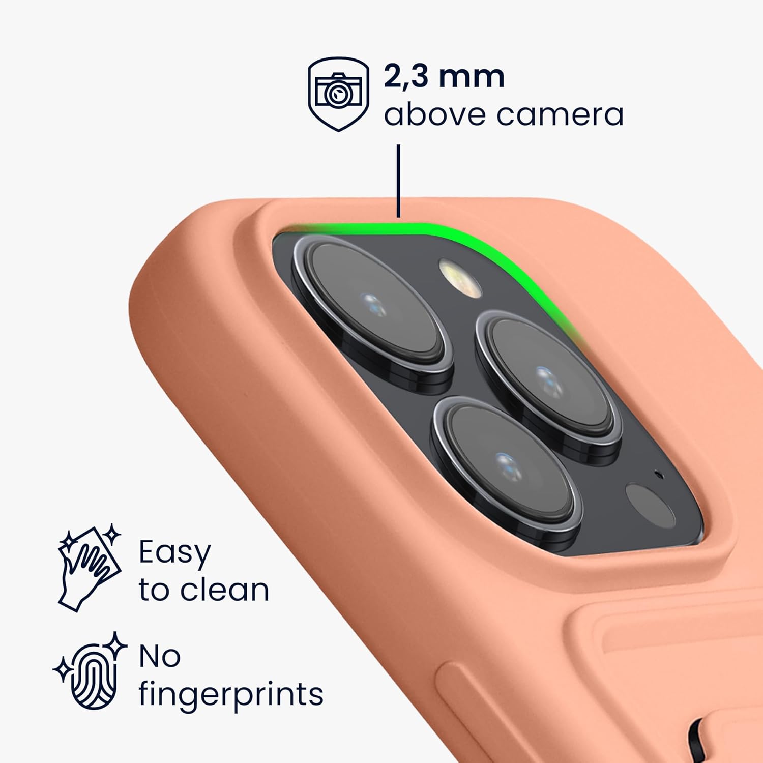 KW iPhone 15 Pro Θήκη Σιλικόνης TPU με Υποδοχή για Κάρτα - Grapefruit Pink