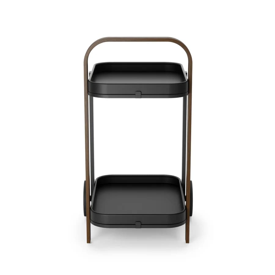 Umbra Bellwood Καρότσι Σερβιρίσματος με 2 Ράφια και Αποσπώμενο Δίσκο - Walnut / Black