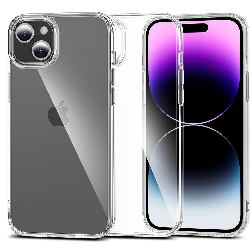 Tech-Protect iPhone 15 Flexair Hybrid Σκληρή Θήκη με Πλαίσιο Σιλικόνης - Διάφανη
