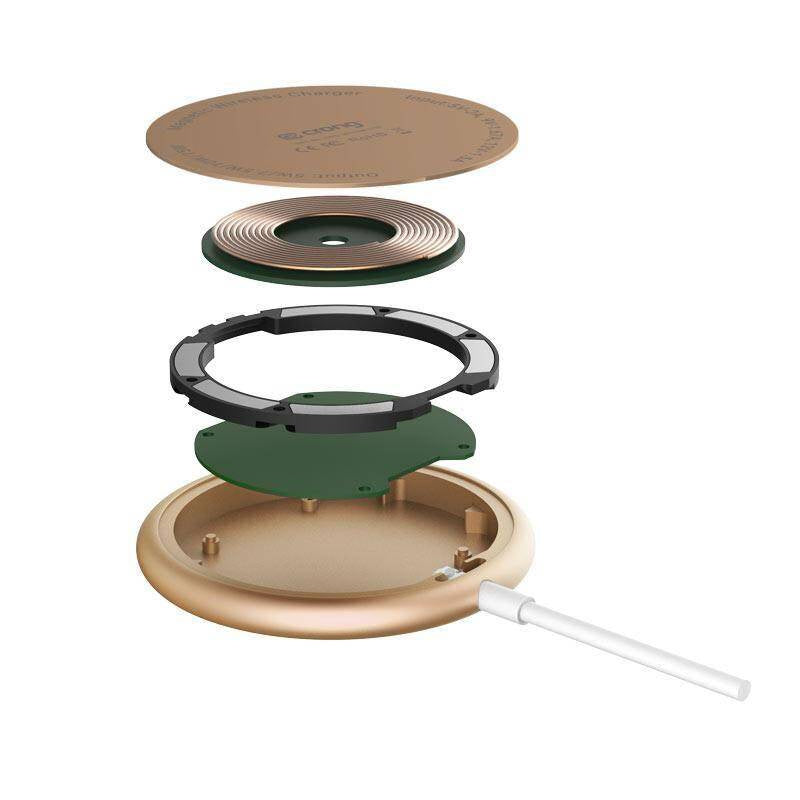 Crong MagSpot 15W Ασύρματος Φορτιστής MagSafe - Gold