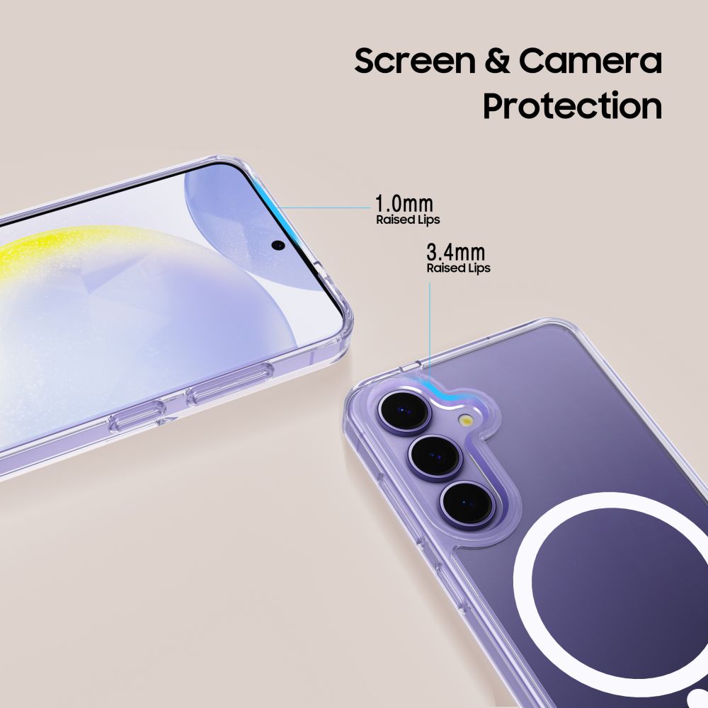 Tech - Protect Samsung Galaxy S25 Plus Flexair Hybrid MagSafe Σκληρή Θήκη με Πλαίσιο Σιλικόνης και MagSafe - Διάφανη
