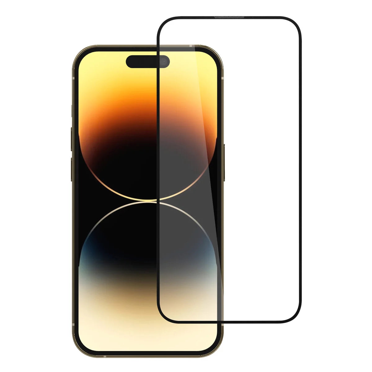 Tuniq iPhone 15 Pro - Προστασία Οθόνης - Full Screen 10D Αντιχαρακτικό Γυαλί Tempered Glass - Διάφανο / Μαύρο