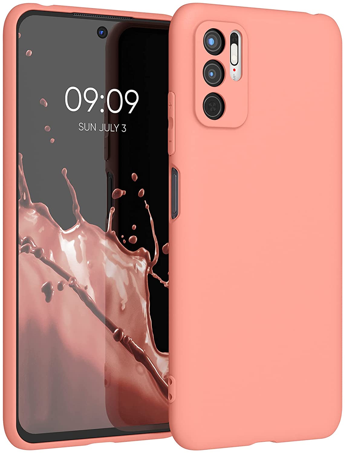 KW Xiaomi Redmi Note 10 5G Θήκη Σιλικόνης TPU - Matte Coral - 54947.56