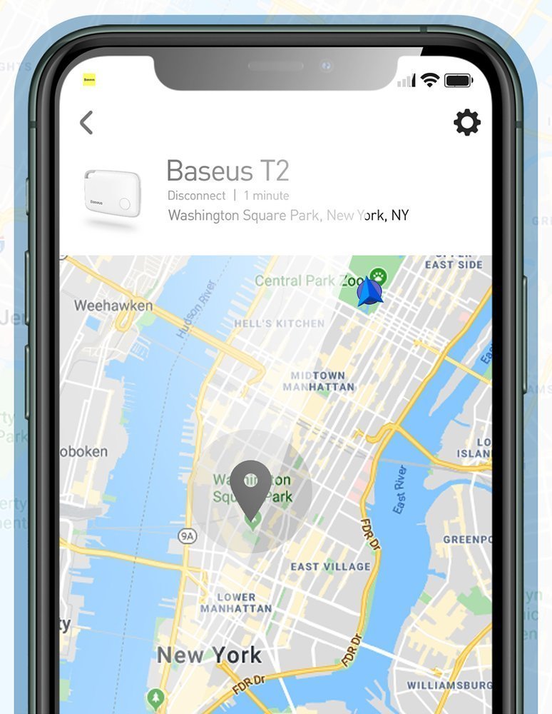 Baseus T2 Mini Ropetype Anti - loss Device - Αντικλεπτική Συσκευή με Λουράκι - White - ZLFDQT2 - 02