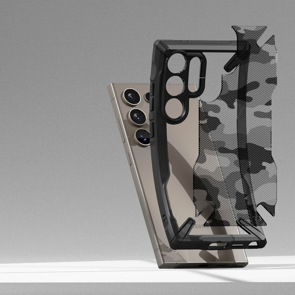 Ringke Samsung Galaxy S24 Ultra Fusion X Σκληρή Θήκη με Πλαίσιο Σιλικόνης - Camo Black