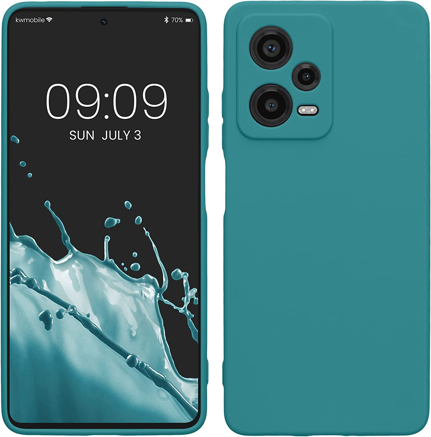 KW Xiaomi Redmi Note 12 Pro+ Θήκη Σιλικόνης TPU - Matte Petrol - 60686.57