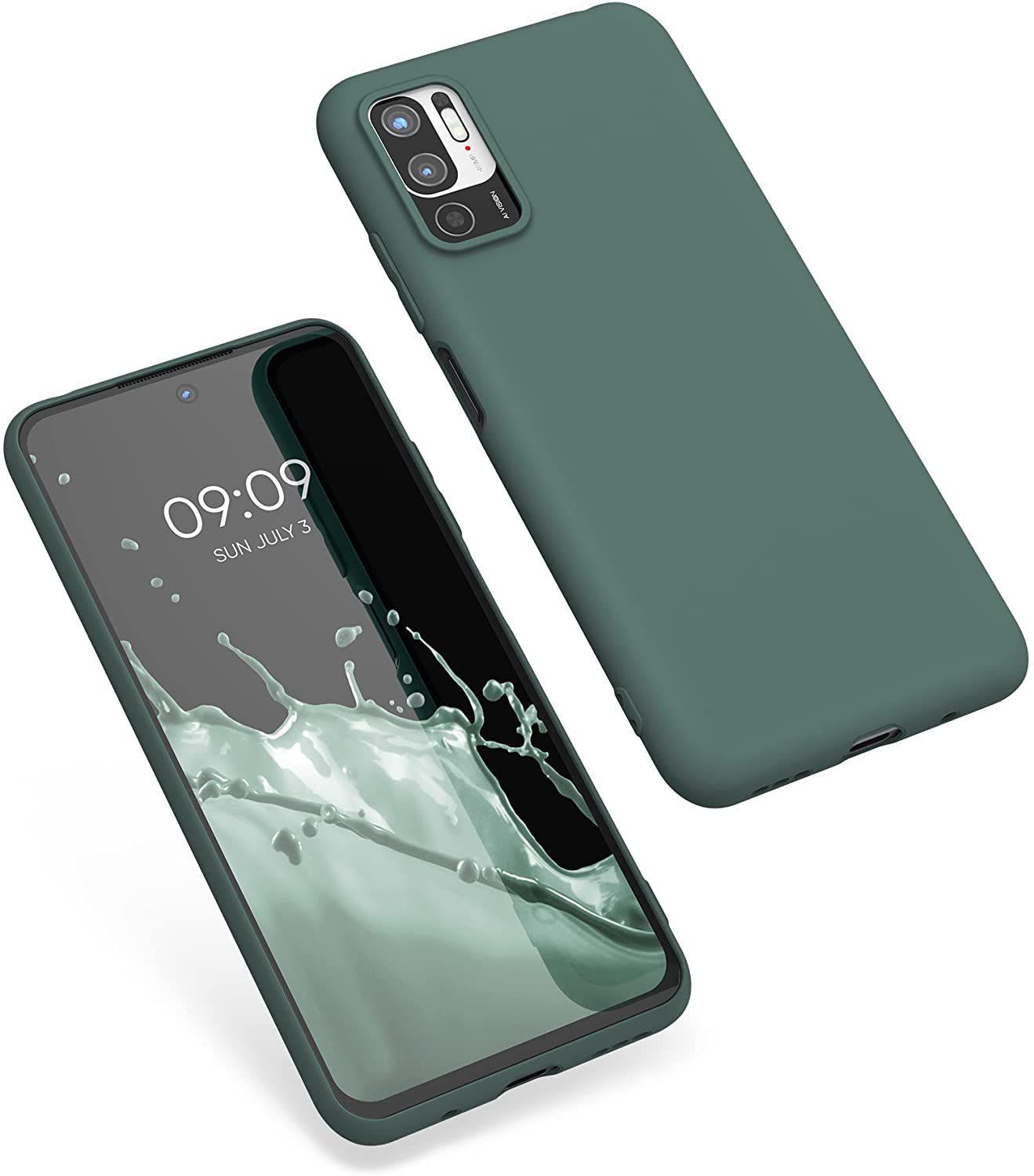 KW Xiaomi Redmi Note 10 5G Θήκη Σιλικόνης TPU - Blue Green - 54947.171