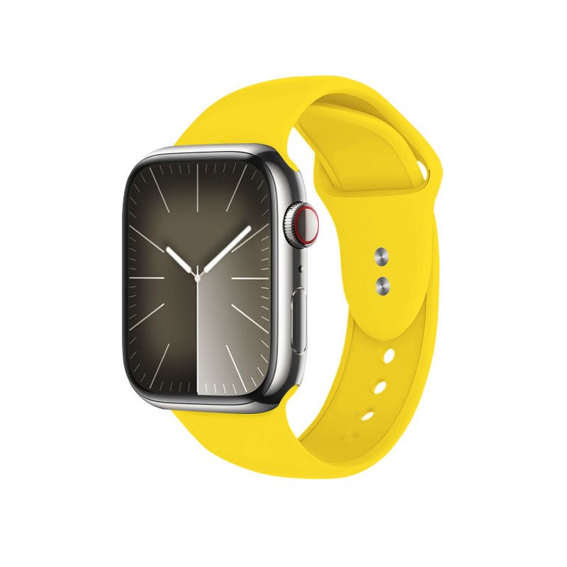 Crong Λουράκι Apple Watch 2/3/4/5/6/7/8/9/10/11 - SE (1/2/3) - 38/40/41/42mm Σιλικόνης - Liquid Strap - Yellow