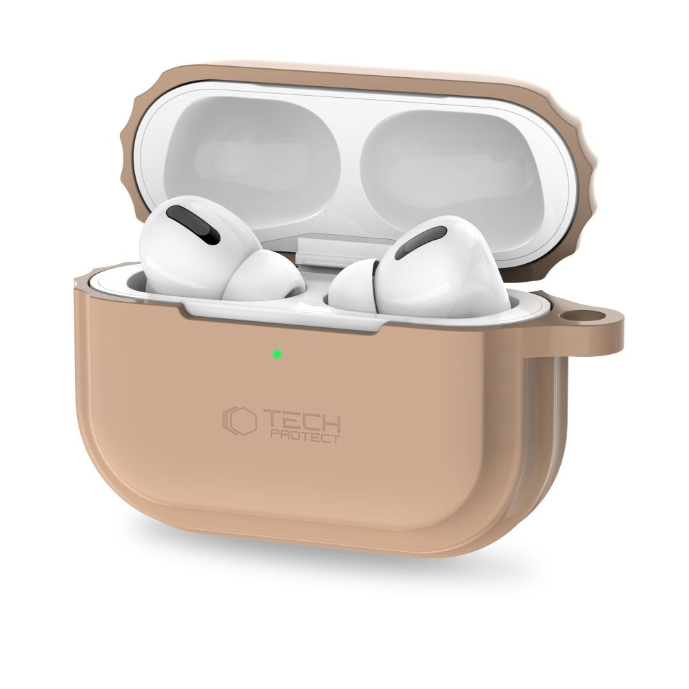 Tech-Protect AirPods Pro 1 / 2 Θήκη Σιλικόνης - Silicone Rope - Caffe Latte