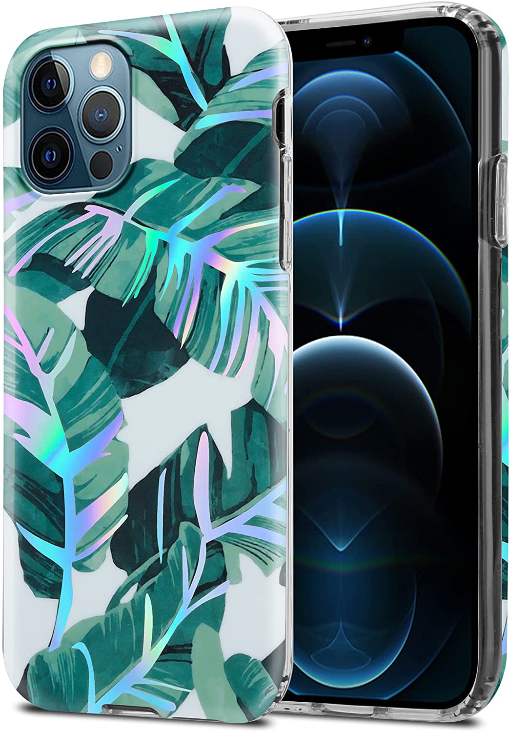 Cadorabo iPhone 12 Pro Max Θήκη Σιλικόνης TPU - Banana Leaves