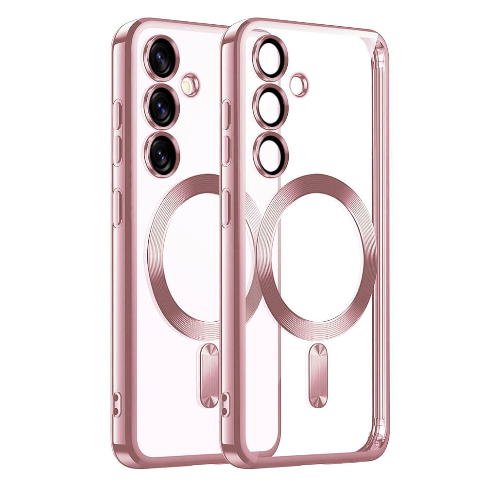 Techsuit Samsung Galaxy S25 Plus - Luxury Crystal MagSafe - Θήκη Σιλικόνης - Pink