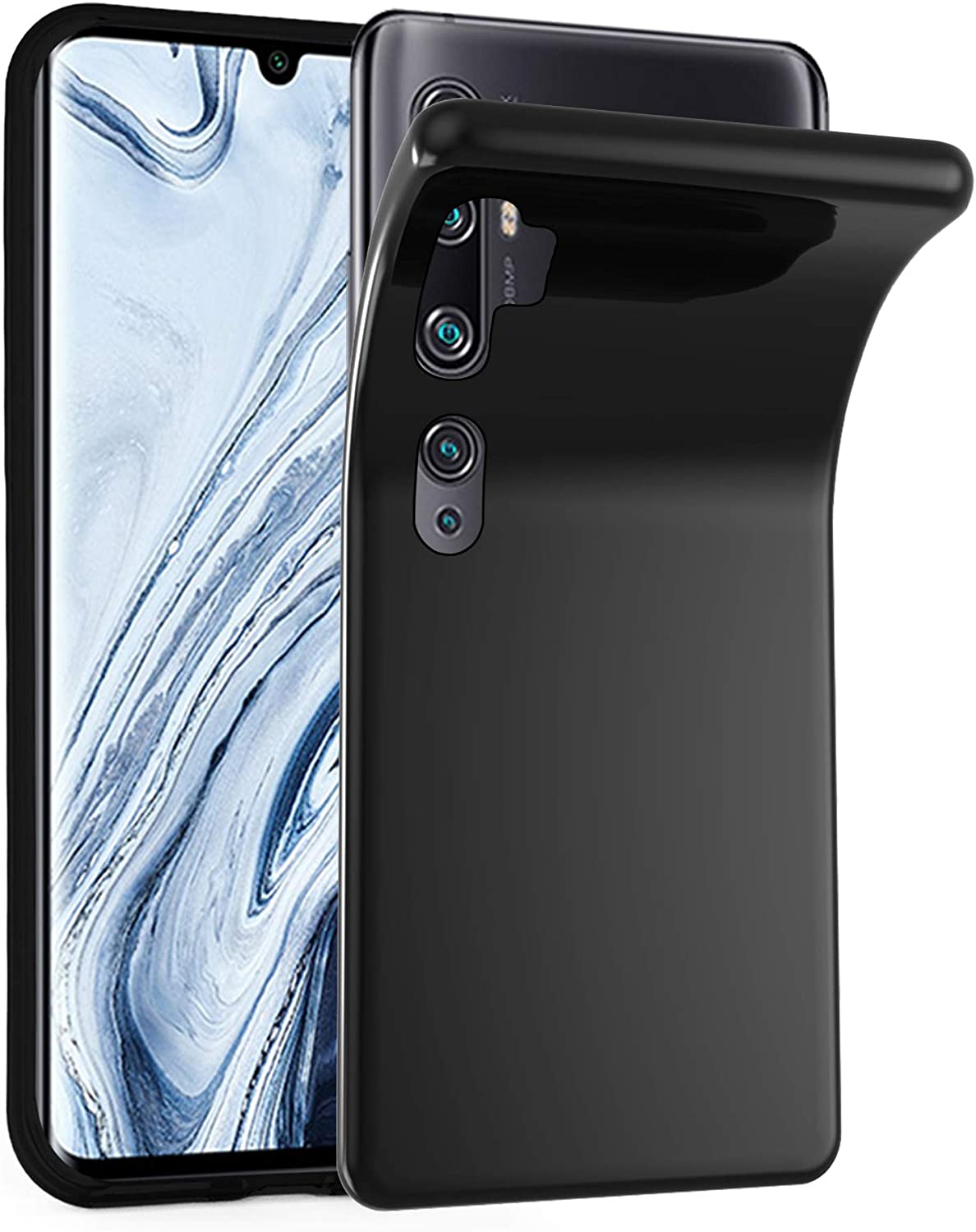 Cadorabo Xiaomi Redmi Note 10 / Note 10s / Poco M5s Λεπτή Θήκη Σιλικόνης - Black