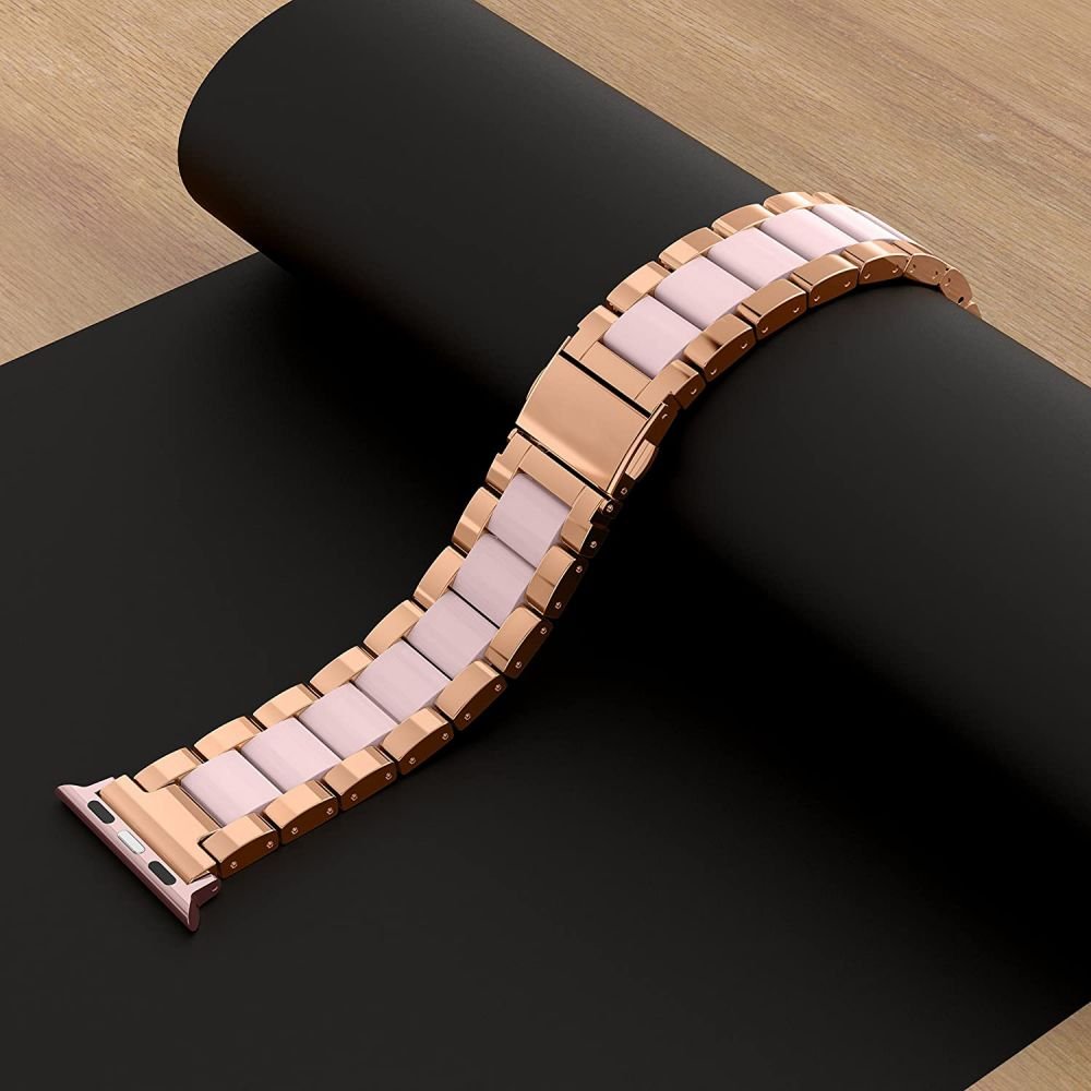 Tech - Protect Λουράκι Apple Watch 2 / 3 / 4 / 5 / 6 / 7 / 8 / 9 / SE - 38 / 40 / 41 mm Modern Μπρασελέ - Pearl