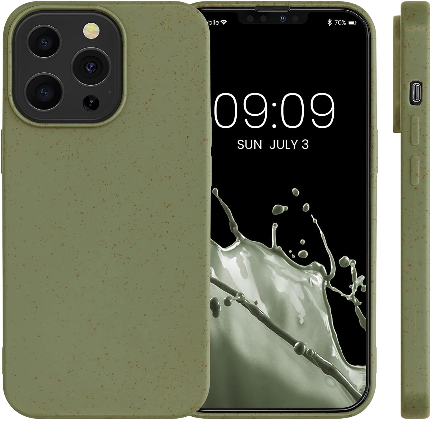 Kalibri iPhone 13 Pro Θήκη Σιλικόνης TPU με Ανακυκλώσιμο και Βιοδιασπώμενο Υλικό - Olive Green - 56491.107