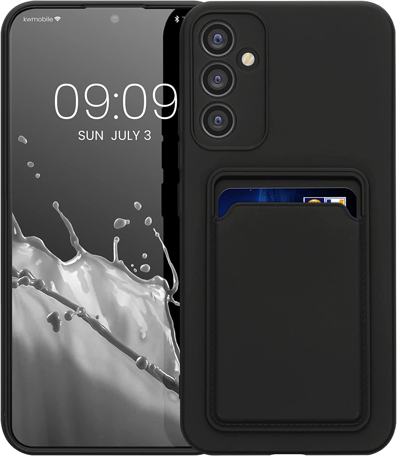 KW Samsung Galaxy A34 5G Θήκη Σιλικόνης TPU με Υποδοχή για Κάρτα - Black - 61353.01