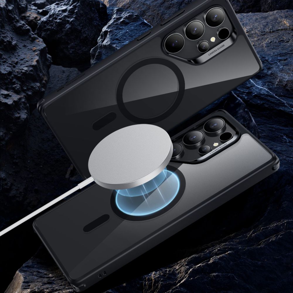 ESR Samsung Galaxy S25 Ultra Classic Hybrid Halolock Σκληρή Θήκη με Πλαίσιο Σιλικόνης και MagSafe - Διάφανη / Black