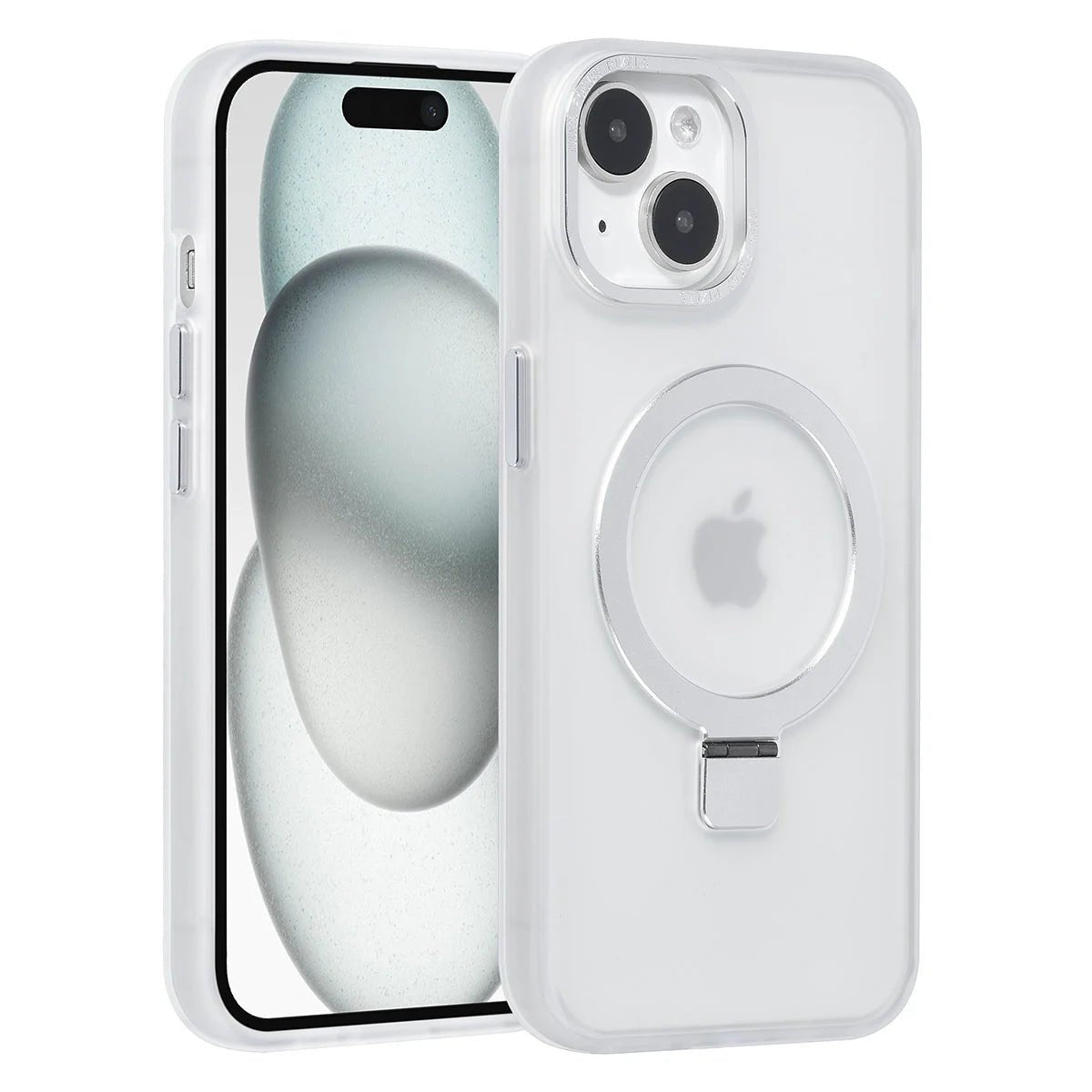 Tuniq iPhone 15 - MagSafe Σκληρή Θήκη με Δαχτυλίδι Συγκράτησης - White