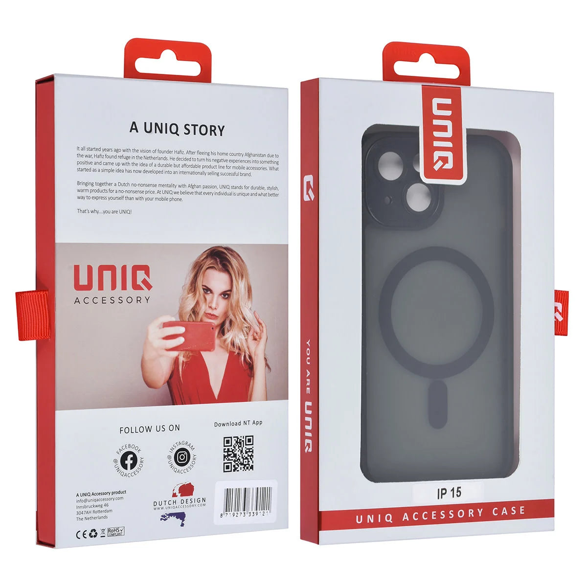 Tuniq iPhone 15 - MagSafe Σκληρή Θήκη με Πλαίσιο Σιλικόνης και Προστασία Καμερών - Μαύρη