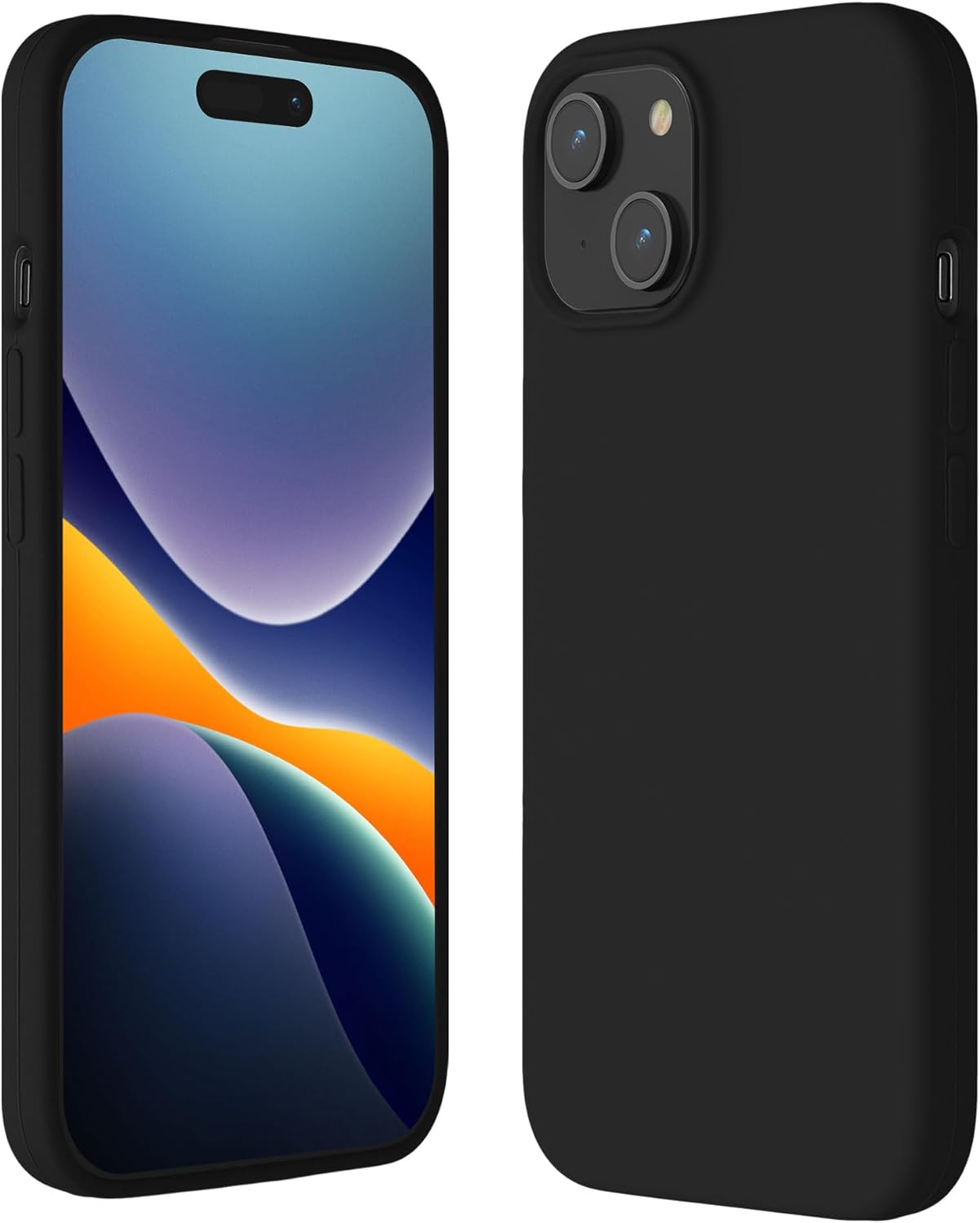 Kalibri iPhone 15 Θήκη Σιλικόνης Rubberized TPU - Black