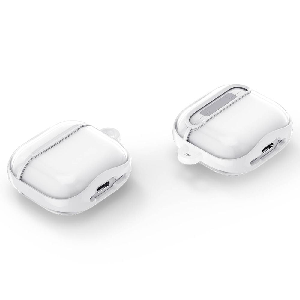 Spigen AirPods 4 Θήκη από Σκληρό Πλαστικό και Σιλικόνη - Ultra Hybrid - Jet White