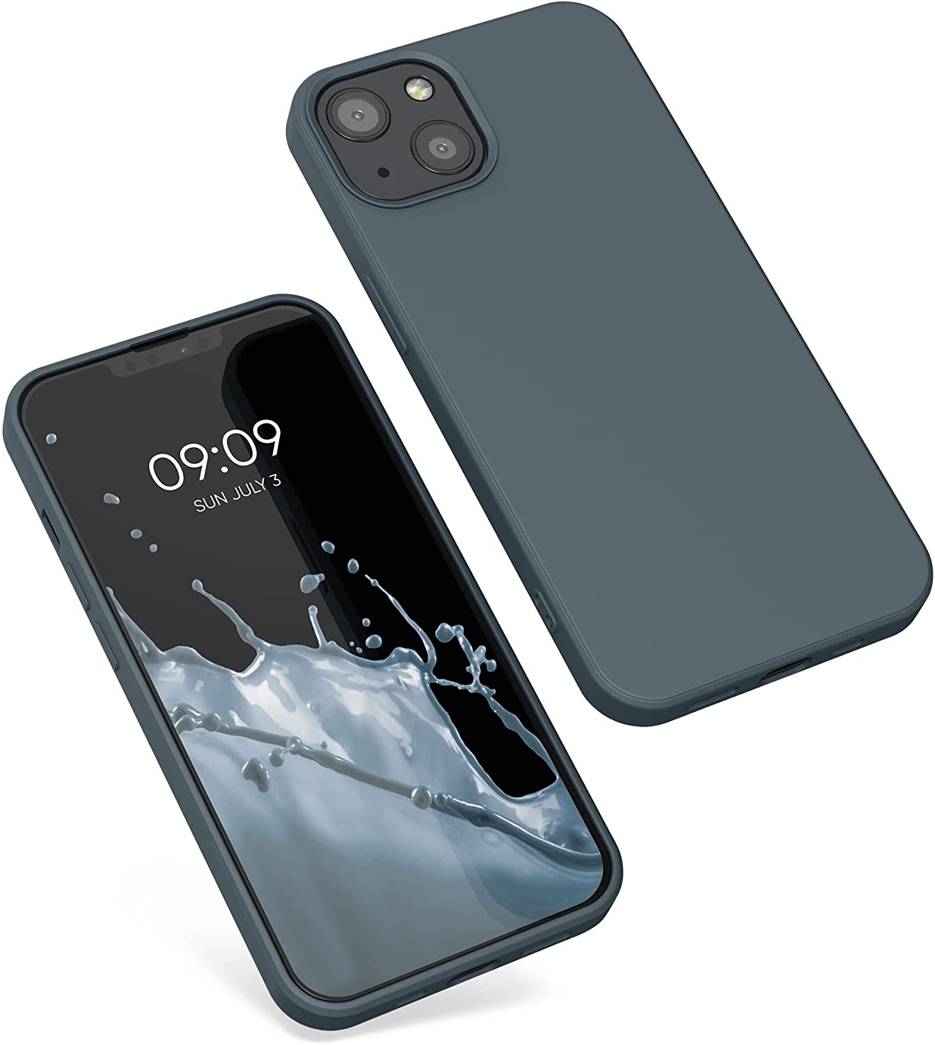 KW iPhone 13 Θήκη Σιλικόνης Rubberized TPU - Slate Grey - 55948.202