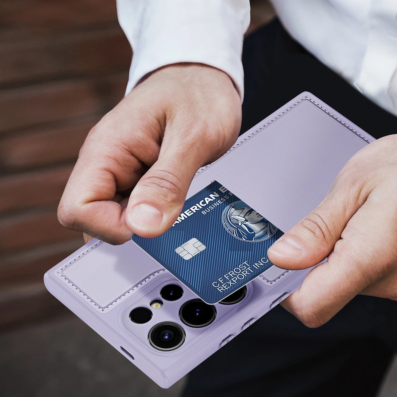 Dux Ducis Samsung Galaxy S24 Ultra Rafi II Mag Anti - RFID Θήκη με Υποδοχή για Κάρτες / Stand και MagSafe - Purple