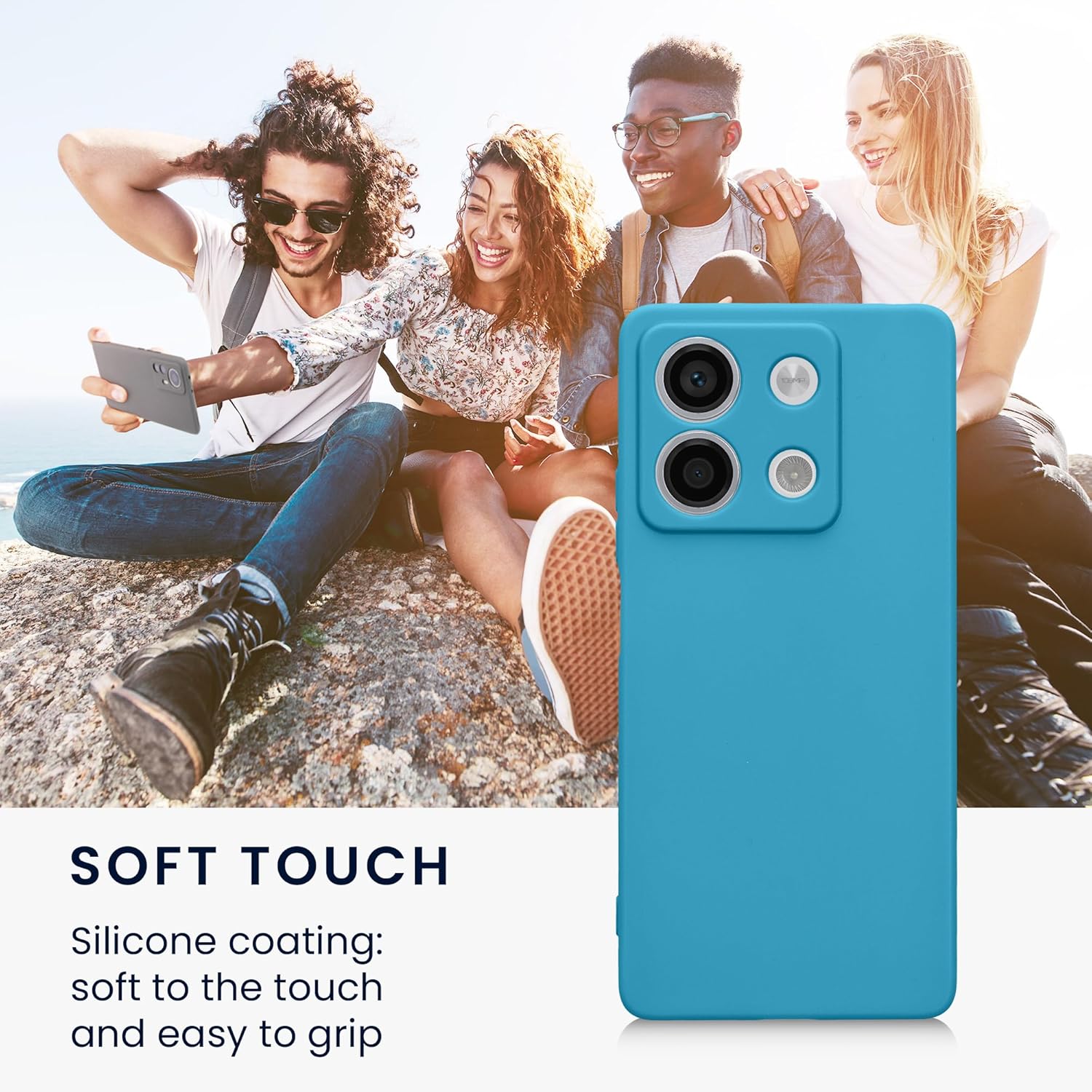 KW Xiaomi Redmi Note 13 5G Θήκη Σιλικόνης TPU - Caribbean Blue