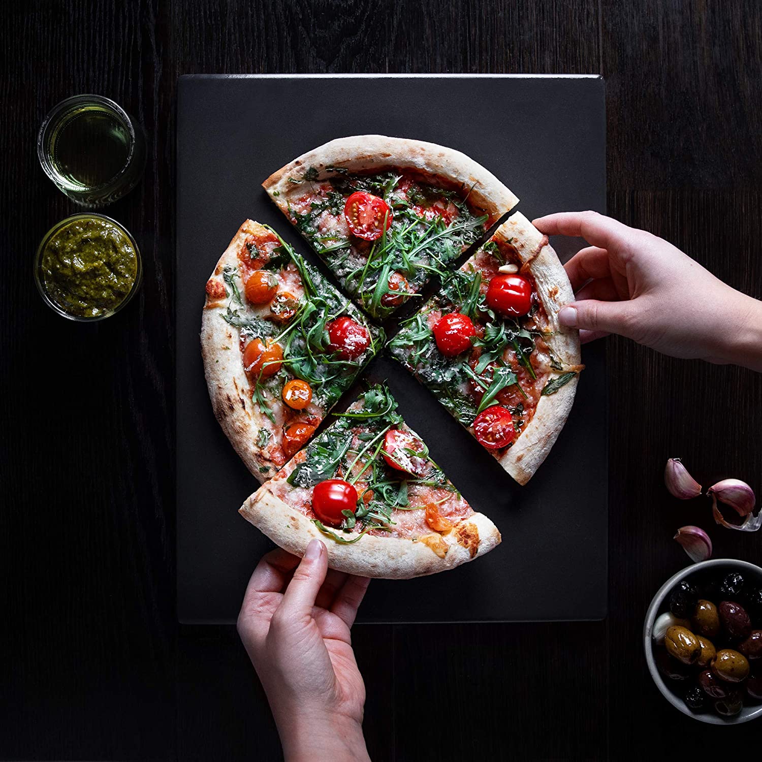 Navaris Πέτρα Ψησίματος Πίτσας με Φτυάρι - Black - 51246.01.02