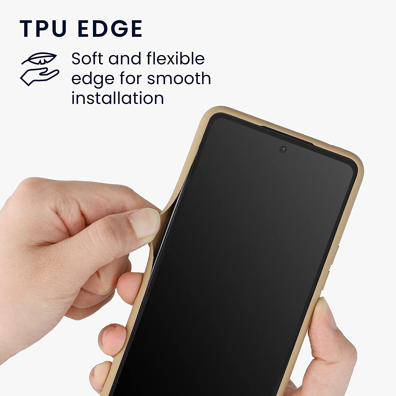 KW Samsung Galaxy A53 5G Σκληρή Θήκη από Φελλό με Πλαίσιο Σιλικόνης - Light Brown - 58218.24