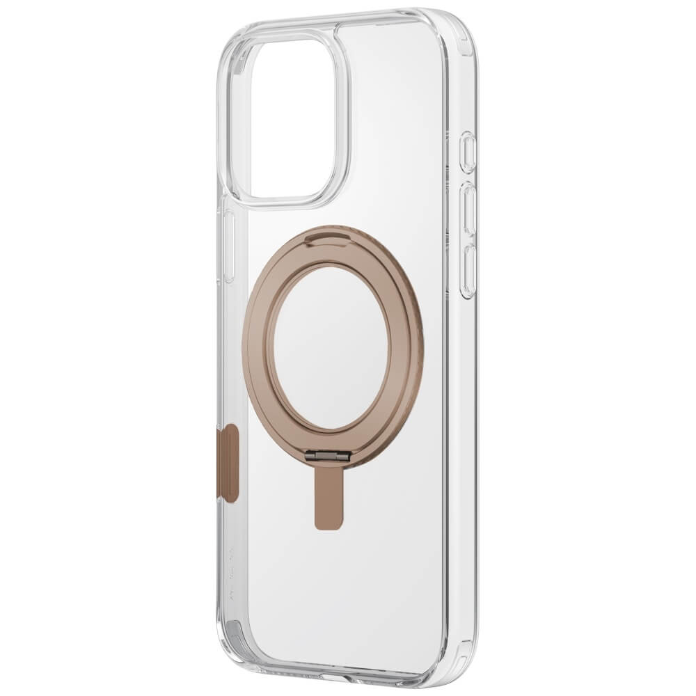 Uniq iPhone 16 Pro Max - Swivix 360 Rotating Kickstand - Σκληρή Θήκη με Πλαίσιο Σιλικόνης και Σταντ - Gold