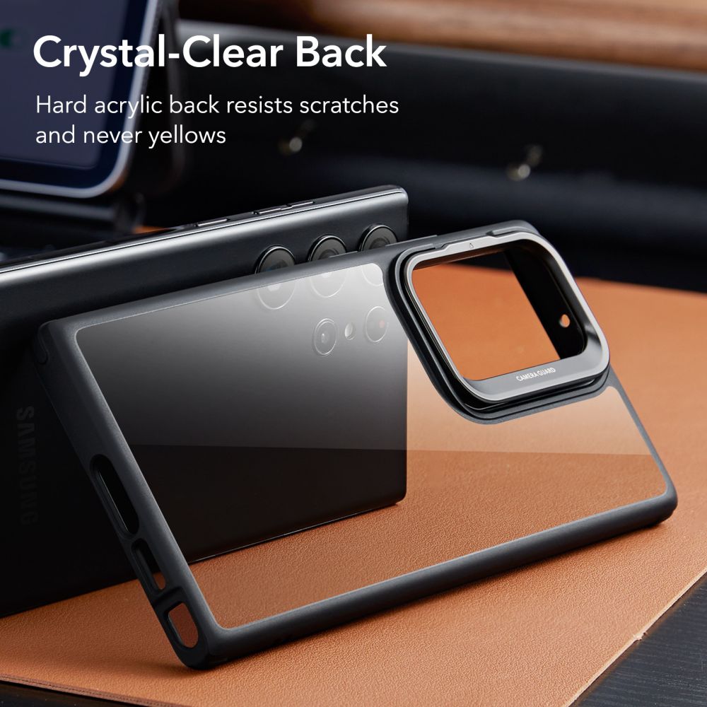 ESR Samsung Galaxy S23 Ultra Classic Kickstand Σκληρή Θήκη με Πλαίσιο Σιλικόνης και Stand - Διάφανη / Black
