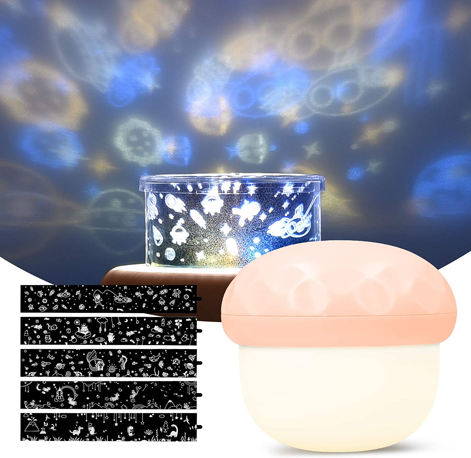 Navaris Children Projection Lamp - Προβολέας - Φωτιστικό Νυκτός για Παιδιά - Pastel Pink - 52802.33