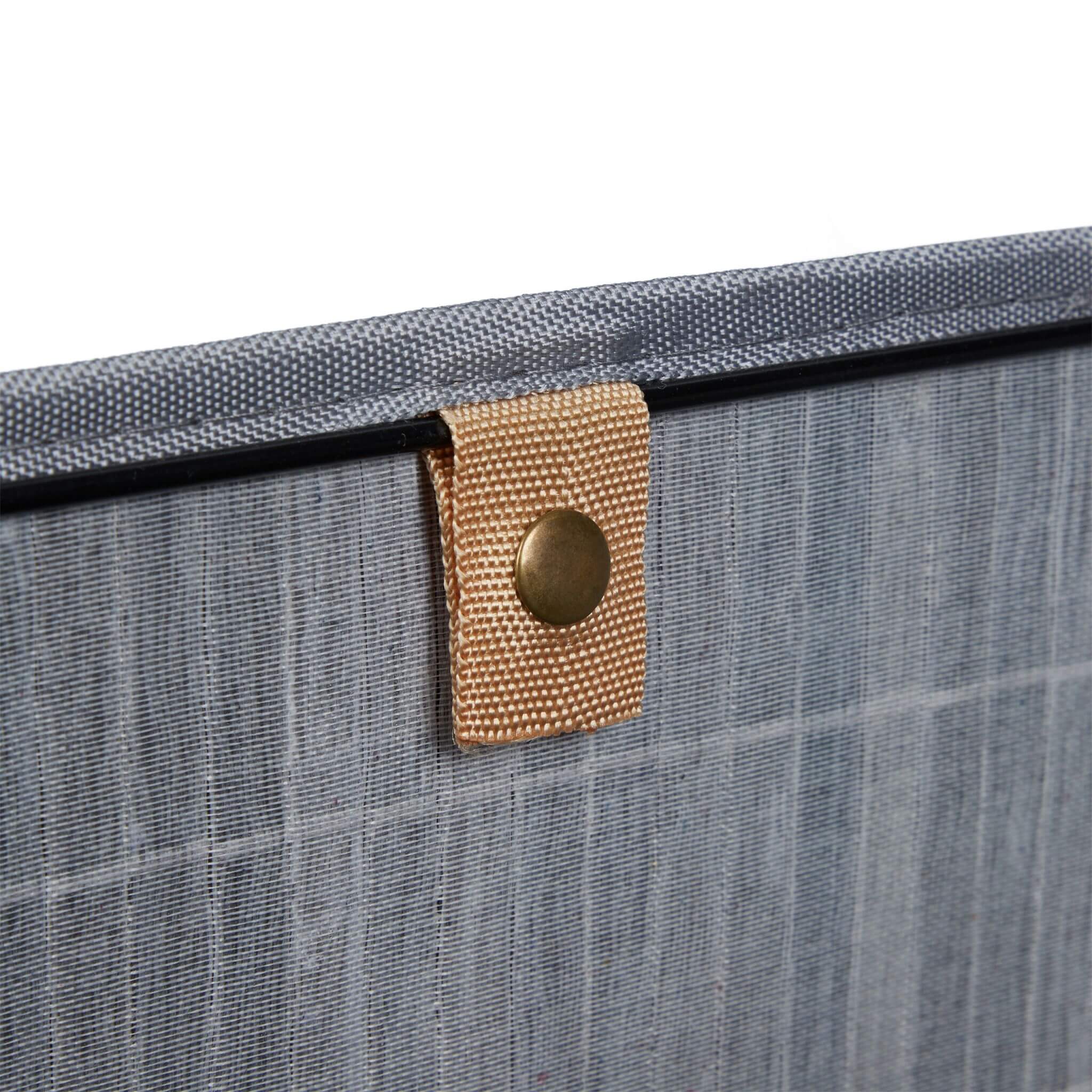 Relaxdays Καλάθι Αποθήκευσης από Bamboo - Grey / White / Silver - 4052025918330