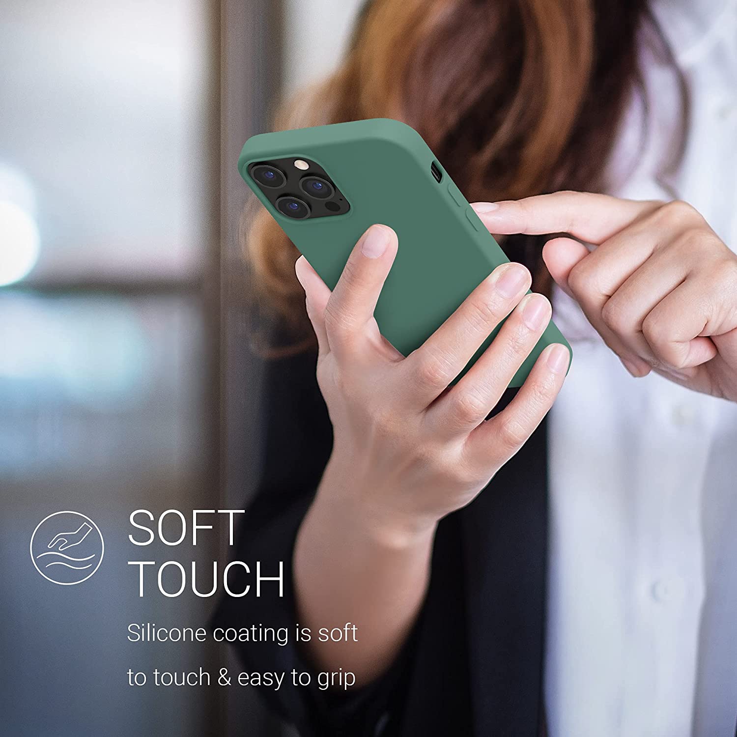 KW iPhone 12 Pro Max Θήκη Σιλικόνης Rubber TPU - Forest Green - 52644.166