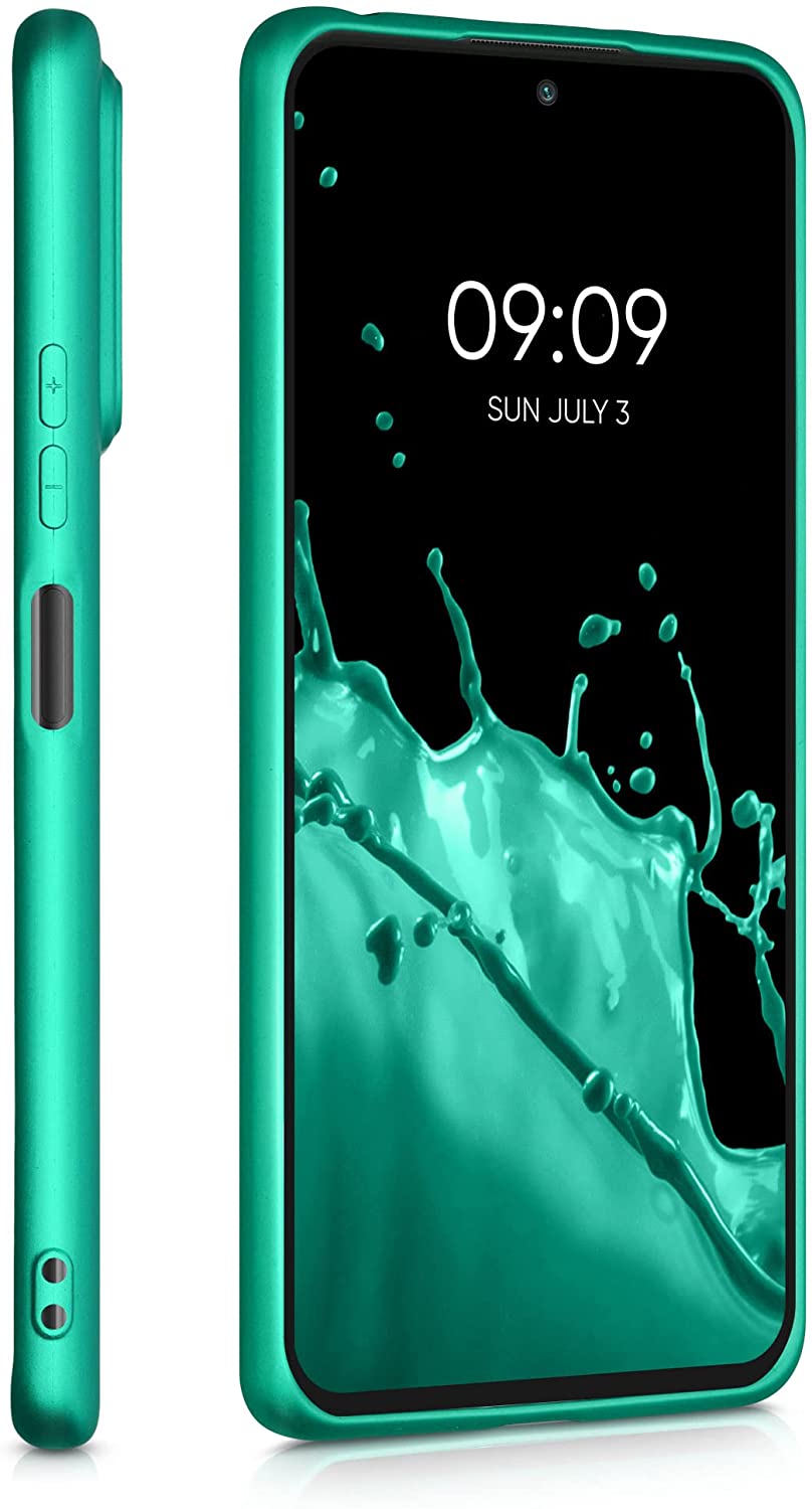 KW Xiaomi Redmi Note 10 Pro Θήκη Σιλικόνης TPU - Metallic Turquoise - 54552.128