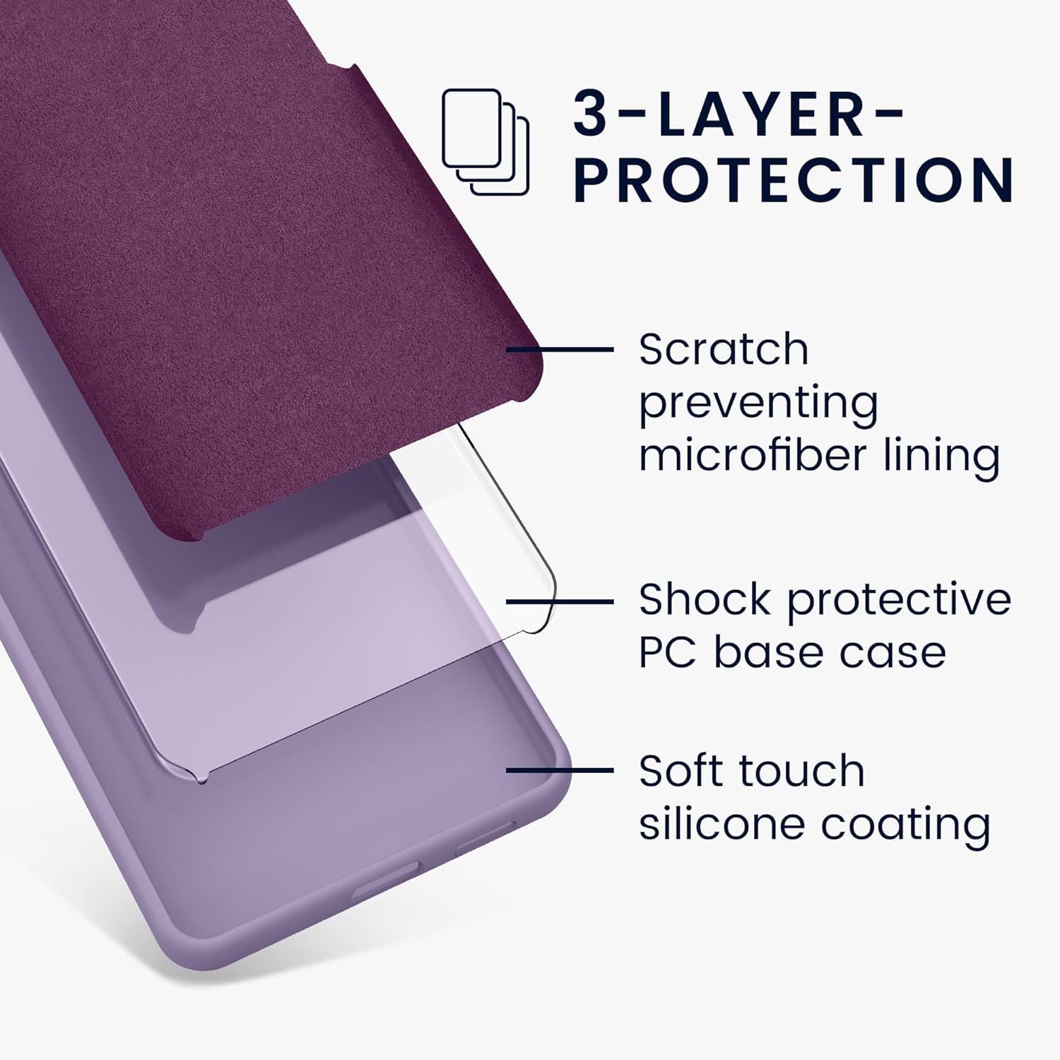 KW iPhone 15 Pro Max Θήκη Σιλικόνης Rubberized TPU - Violet Purple