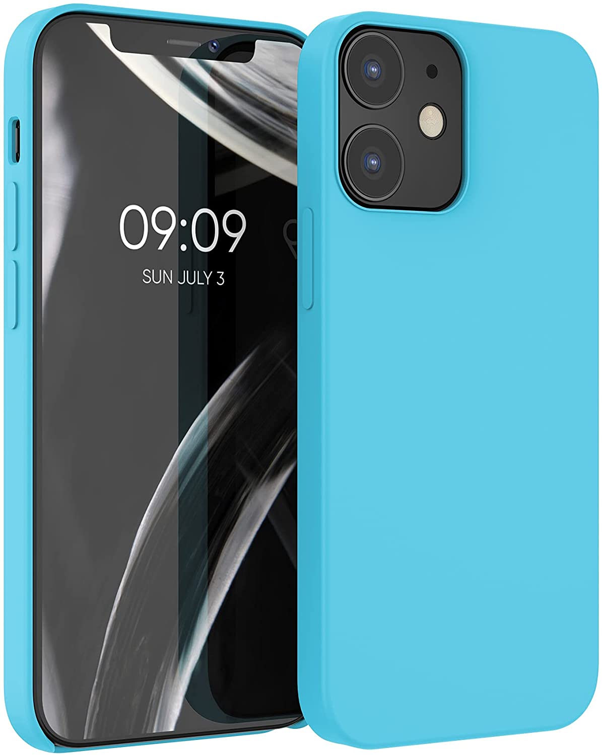 KW iPhone 12 / iPhone 12 Pro Θήκη Σιλικόνης Rubber TPU - Sea Blue - 52641.223