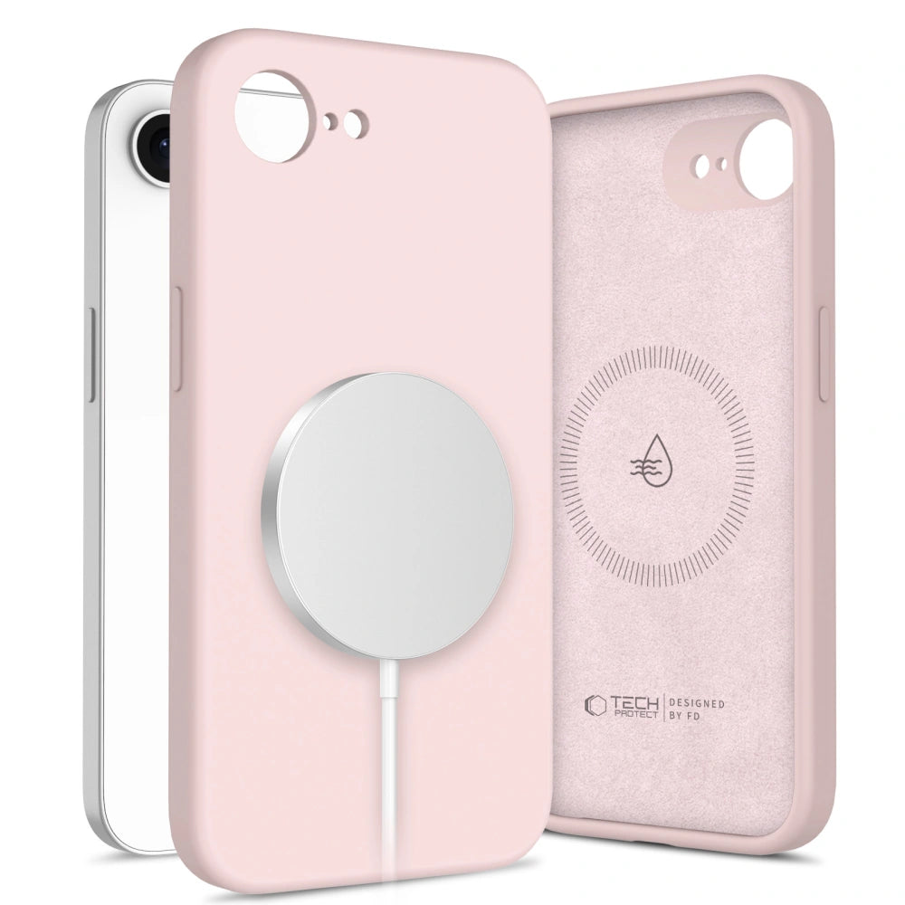 Tech-Protect iPhone 16e Liquid Silicone MagSafe Θήκη Σιλικόνης - Pink Pearl