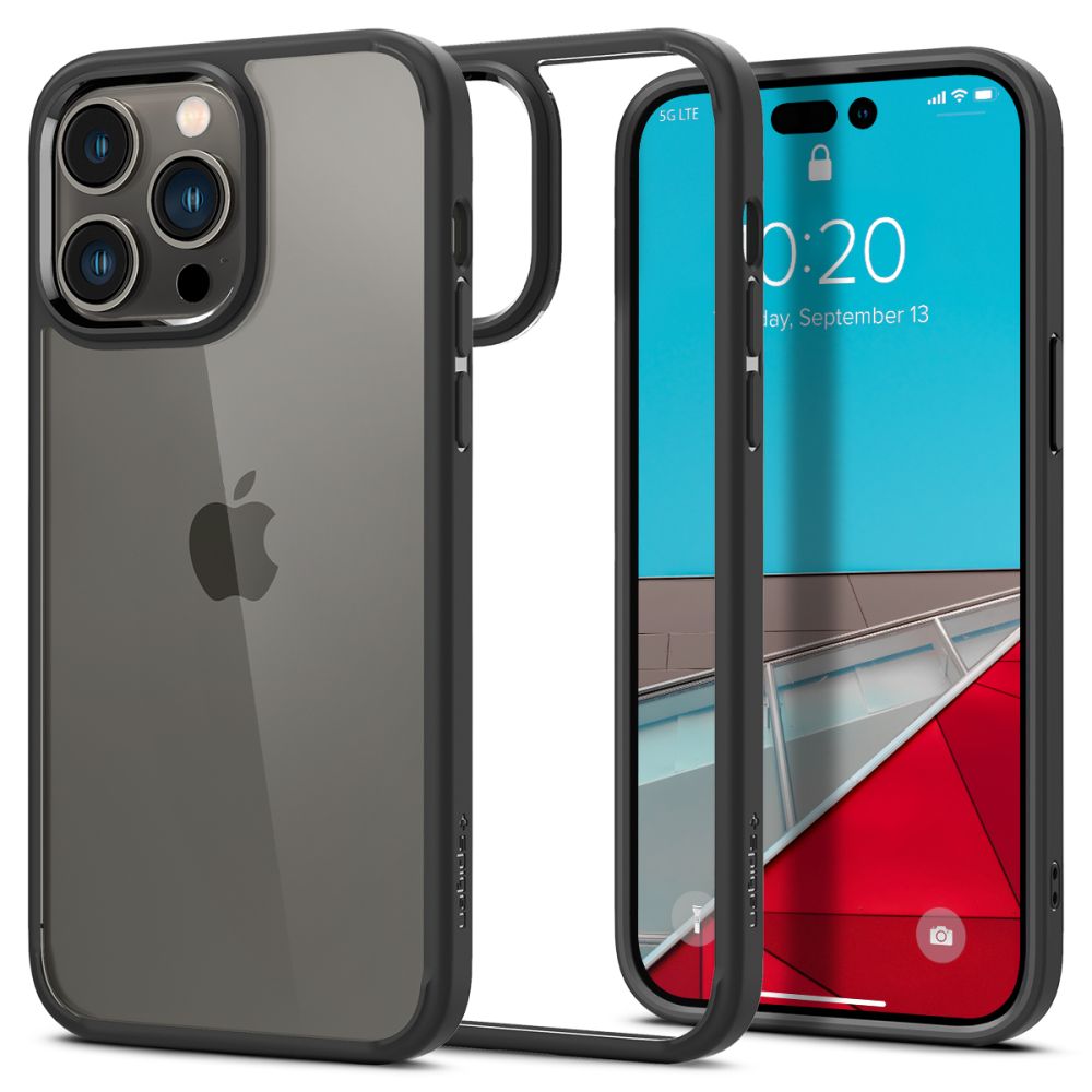 Spigen iPhone 14 Pro Ultra Hybrid Σκληρή Θήκη με Πλαίσιο Σιλικόνης - Matte Black