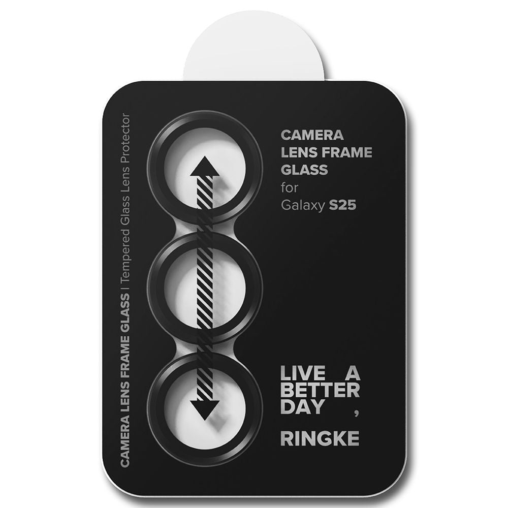 Ringke Samsung Galaxy S25 Lens Frame Glass Αντιχαρακτικό Γυαλί για την Κάμερα - 2 Τεμάχια - Black