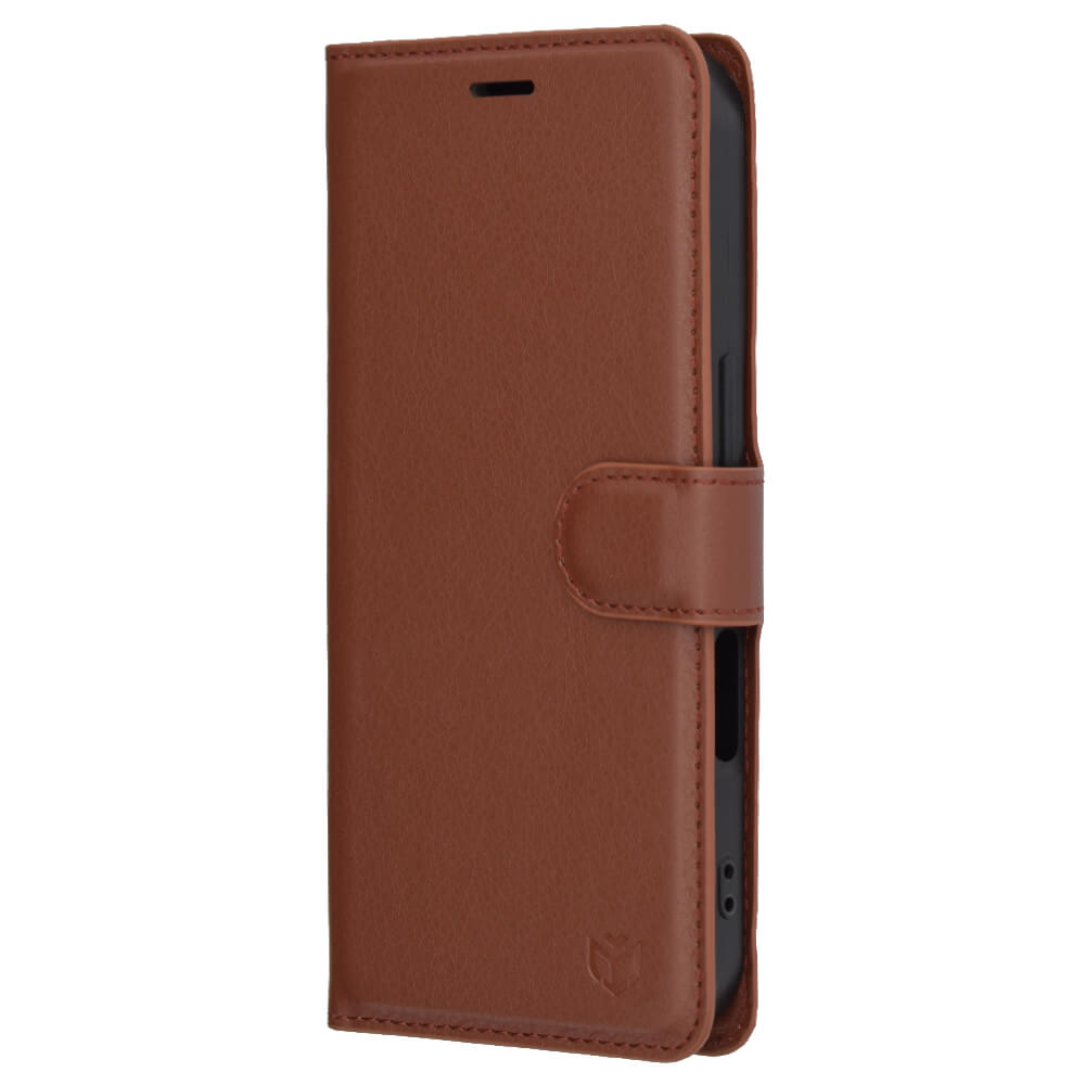 Techsuit iPhone 16 Pro - Leather Folio - Θήκη Πορτοφόλι από Δερματίνη με Stand - Brown