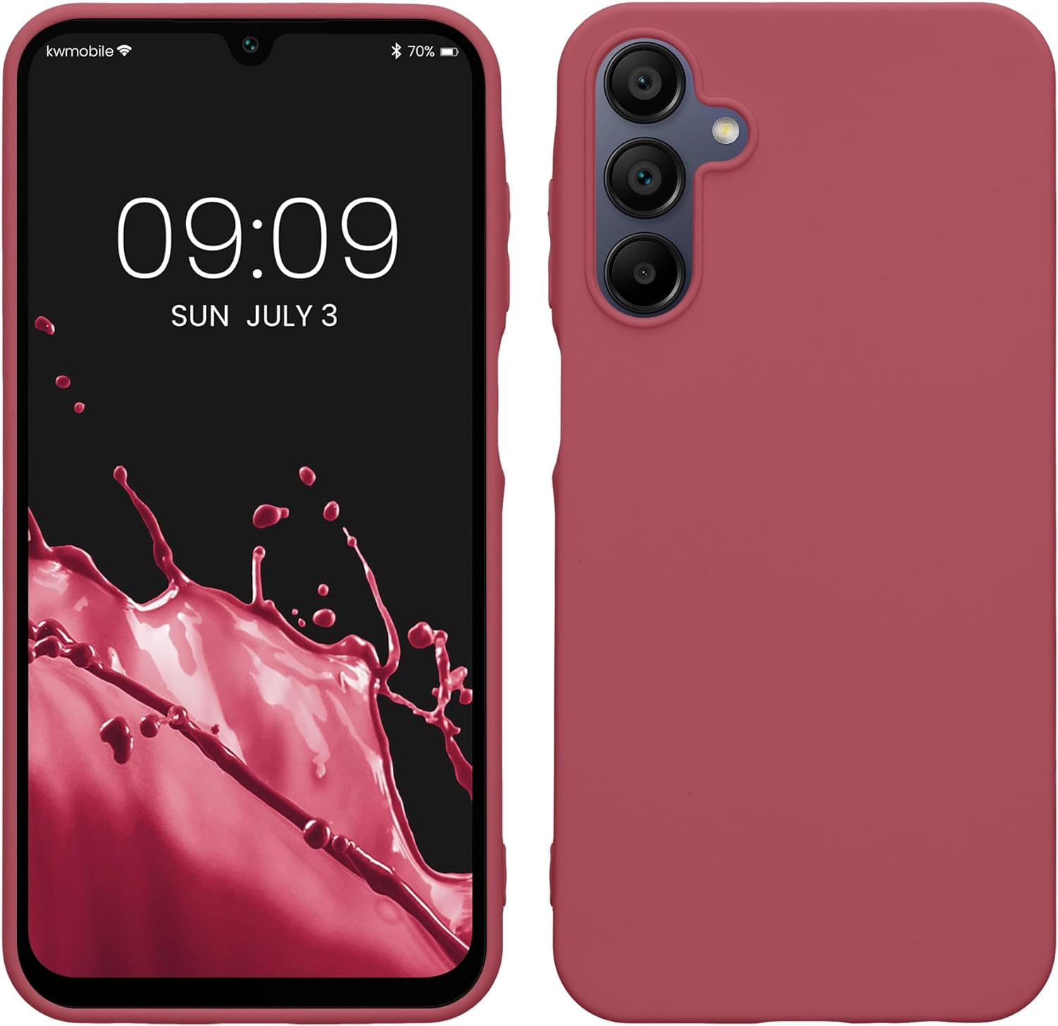 KW Samsung Galaxy A15 4G / A15 5G Θήκη Σιλικόνης TPU - Dark Rose - KWM000021MH007C