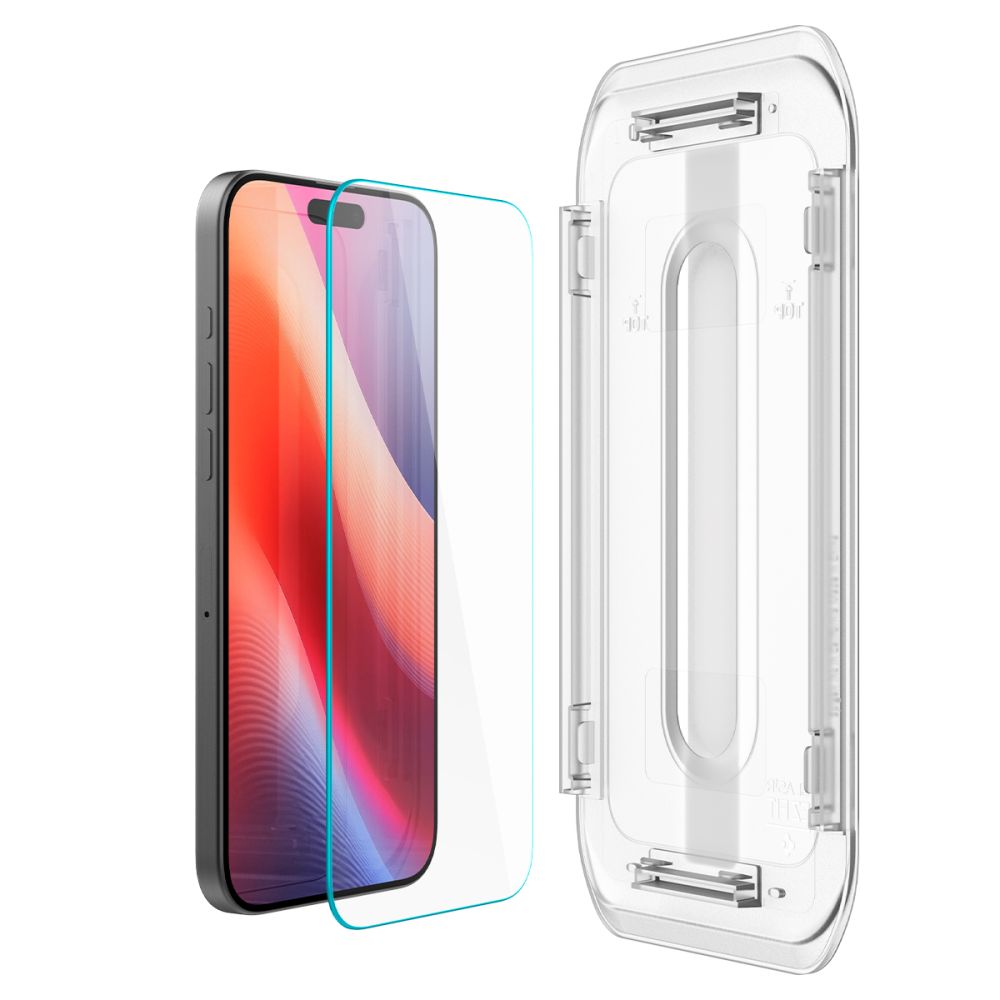Spigen iPhone 16 Pro / iPhone 17 / iPhone 17 Pro Glas.TR EZ Fit 9H Αντιχαρακτικό Γυαλί Οθόνης - Clear - AGL07935