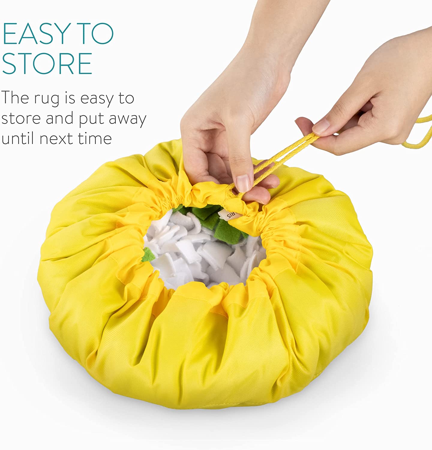 Navaris Στρόγγυλο Χαλί Όσφρησης για Σκύλους - Yellow / Green / White - 55129.06