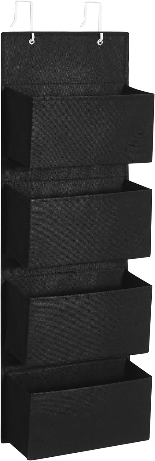 Songmics Κρεμαστό Σύστημα Οργάνωσης Πόρτας με 4 Θήκες - 33.5 x 12 x 100 cm - Black - RDH004B01