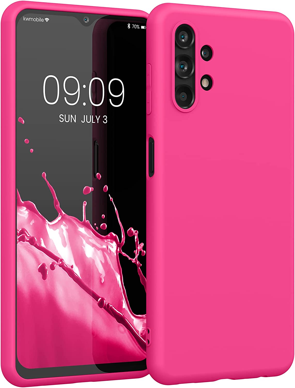 KW Samsung Galaxy A13 4G Θήκη Σιλικόνης TPU - Neon Pink - 57805.77