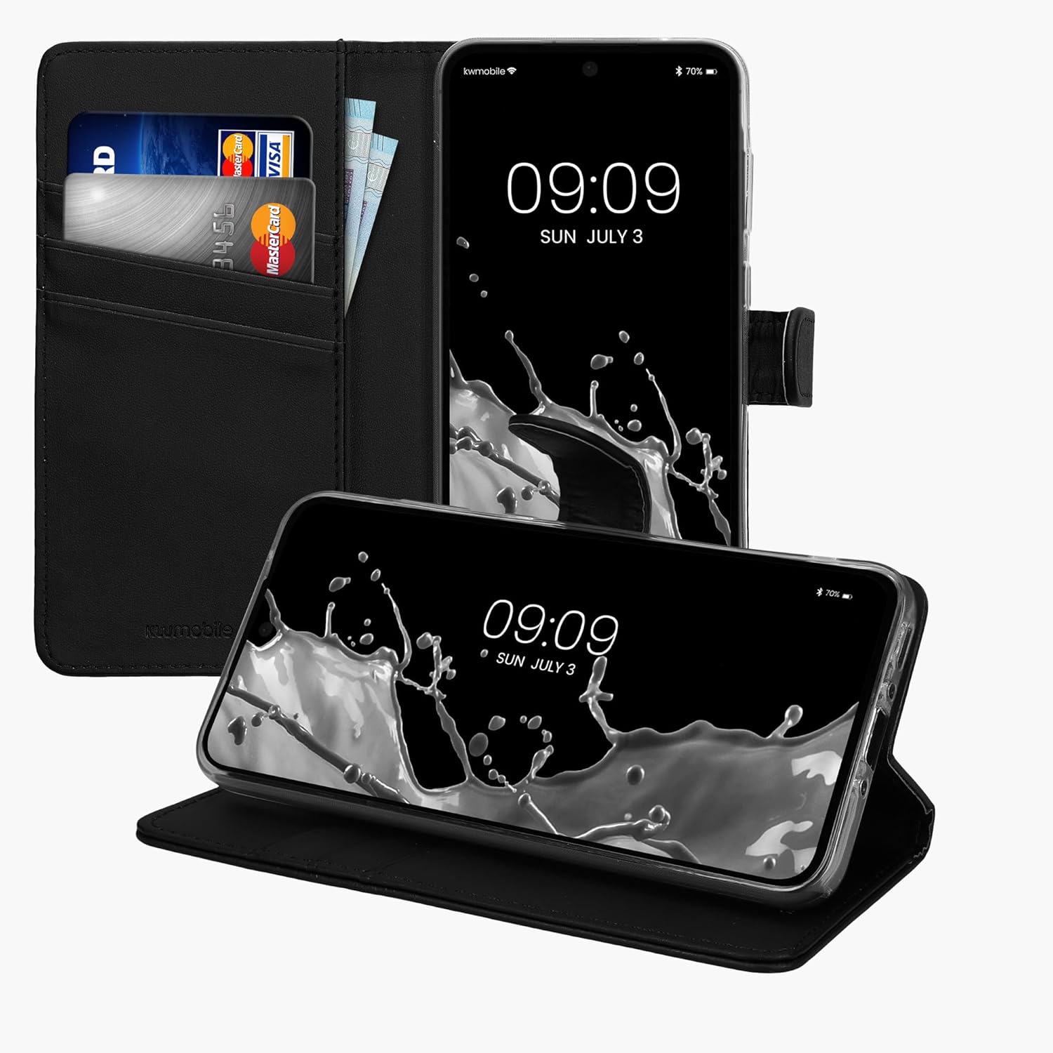 KW Samsung Galaxy A35 5G Θήκη Πορτοφόλι Stand - Black